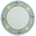 thumbnail image 2 of Safavieh Chelsea Imani Palm Tree Pineapple Lovers Wool Area Rug, Light Blue/Blue, 8' x 8' Round, 2 of 7