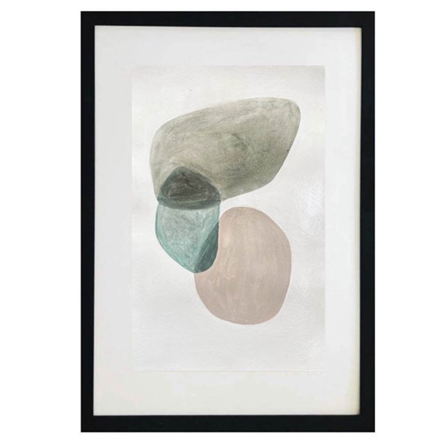 Cuadro de decorativo de 4 vistas de pintado 100% a mano colección MilleniArt enmarcado con madera y vidrio