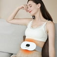 thumbnail image 1 of Cinturón de calentamiento abdominal y vibración para mujeres y adultos | 3 modos de masaje | Correa elástica ajustable | Recargable inalámbrico | Alivio del dolor | Ligero Portátil | 19,5x9,5cm, 1 of 6