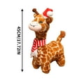 thumbnail image 3 of Christmas Plush Giraffe Toy with Holiday Hat and Scarf Soft Stuffed Animal for Kids Decorative Collectible Doll Gift 30CM, 3 of 4