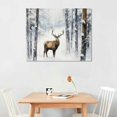 thumbnail image 2 of COMIO Christmas Canvas Wall Art, Christmas Framed Wall Art with Deer in Winter Snowy Forest for Christmas Wall Decorations, Christmas Gifts, 2 of 4