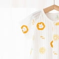 thumbnail image 4 of kpoplk Unisex Newborn Baby Jumpsuit Pure Cotton Short Sleeve Baby Outfit Soft Comfortable Pure Cotton Baby Clothes for Boys and Girls Size 3-6 Months,Orange, 4 of 5