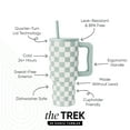 thumbnail image 5 of Simple Modern 30 fl oz Insulated Stainless Steel Trek Tumbler with Straw Lid | Seaglass Sage and Cream Checkmate, 5 of 8