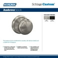 thumbnail image 5 of Schlage FC172AND619CAM Custom Andover Non-Turning Two-Sided Dummy Door Knob Set - Nickel, 5 of 7