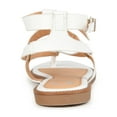 thumbnail image 4 of Journee Womens Tangie Multi Strap Flat Sandals, 4 of 9