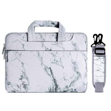Canvas Marble Pattern Style Laptop Shoulder Bag Case Cover Briefcase for 13-13.3 Inch MacBook Pro, MacBook Air, Surface Book, Notebook (Best Macbook Air Briefcase)