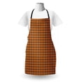 thumbnail image 3 of Abstract Apron, Repeating Pattern with Retro Square Like Elements, Unisex Kitchen Bib with Adjustable Neck for Cooking Gardening, Adult Size, Taupe Vermilion, by Ambesonne, 3 of 4