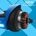 Hover1 Rocket Hoverboard with LED Headlights, 7 MPH Max Speed, Blue