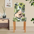 thumbnail image 4 of Yayeee 4 Pack Dining Chair Covers Stretch Parson Chairs Slipcovers Seat Protector, Gray Floral, 4 of 6
