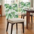 thumbnail image 4 of Tropical Plant Chair Covers Set of 4 Green Palm Leaves Watercolor Summer Chair Back Covers Stretch Removable Washable Slipcovers Protector for Dining Room Kitchen Party Decor, 4 of 9