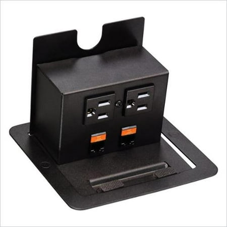 Flexsteel Accessories Conference Table Data Power Center-Black