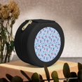 thumbnail image 6 of Fuzoiu Red Cherries Print Portable Jewelry Box,Round Mini Leather Travel Jewelry Case,Small Travel Jewelry Organizer,Jewelry Holder for Ring Necklace Earring for Women Girls-Black, 6 of 7