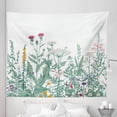 thumbnail image 1 of Floral Tapestry, Vanished Colored Messy Wild Herb Medley of Cow Parsley Musk Mallow and Purple Orchid, Fabric Wall Hanging Decor for Bedroom Living Room Dorm, 5 Sizes, Multicolor, by Ambesonne, 1 of 1