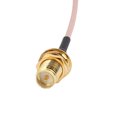 thumbnail image 2 of Conector Adaptador de Cable Coaxial RG178 1,5m Dorado SMA Macho a RP-SMA Hembra Unique Bargains cables de audio coaxiales digitales, 2 of 3