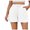 White, variant on Lovskoo 2024 Womens Summer Cute Shorts Casual Side Pockets High Waist Shorts with Back Elastic Waist Hot Pink