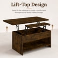 thumbnail image 3 of Manxile Farmhouse Lift Top Coffee Table, Wooden Coffee Table with Hidden Compartments and Shelves for Living Room, 3 of 7