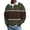 001 Coffee, variant on Waffle Polo Shirts for Men Color Block Striped Turndown Collar Long Sleeve Blouse Top Oversized Casual Sweatshirt