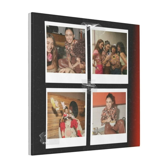 Custom Canvas Prints Party Time Personalized Photo Image Collage DIY Framed Kit Wall Art Picture Room Decor 18x18 inch