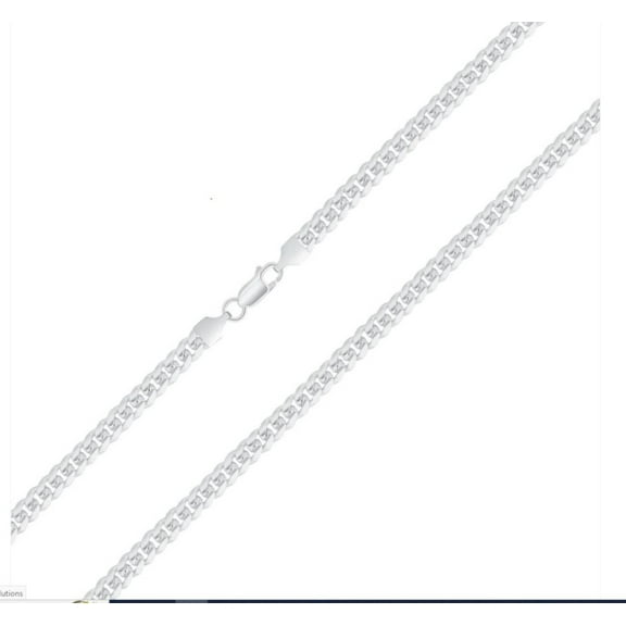 Solid 925 Sterling Silver Miami Cuban Link Chain Necklace 5mm, 24" Made in Italy, Unisex, All Ages