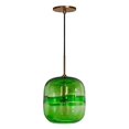 thumbnail image 1 of PD407-GN - BZ 60W Light Line Voltage Pendant & Canopy with Bronze Socket, Green, 1 of 1