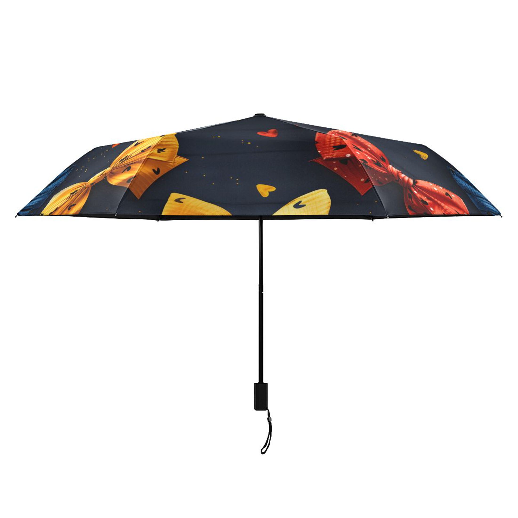 ALAZA Bow Pattern UPF 50+ Compact Folding Umbrella for Rain Travel Umbrella Packable