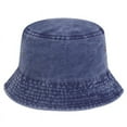 thumbnail image 5 of CoCopeanut New Solid Cotton Washed Denim Bucket Hats Unisex Bob Folding Fisherman Wide Brim Caps Hip Hop Gorros Men Women Panama Bucket Cap, 5 of 6