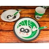 Ebros Panda 5 Piece Organic Bamboo Dinnerware Set For Kids Children Toddler Baby