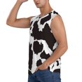 thumbnail image 3 of Balery Cow Skin 2 Camisetas sin mangas para hombre, absorbe la humedad y protege contra el mal olor.-X-Large, 3 of 7