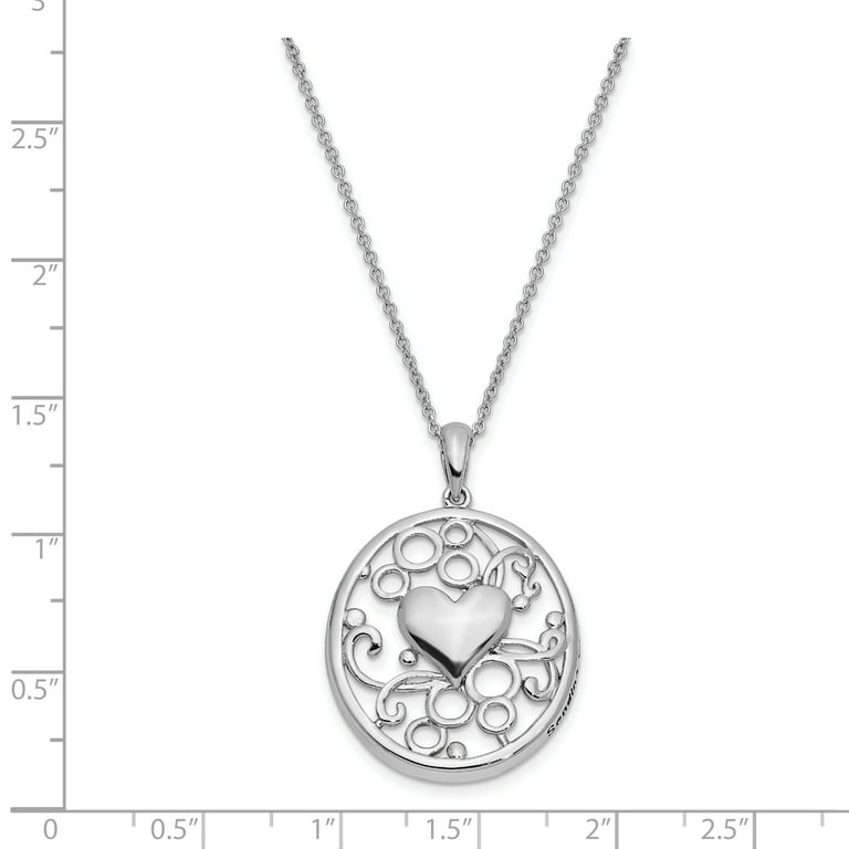 Sterling Silver Antiqued Sending You My Love 18 Sterling Silver Antiqued Sending You My Love 18