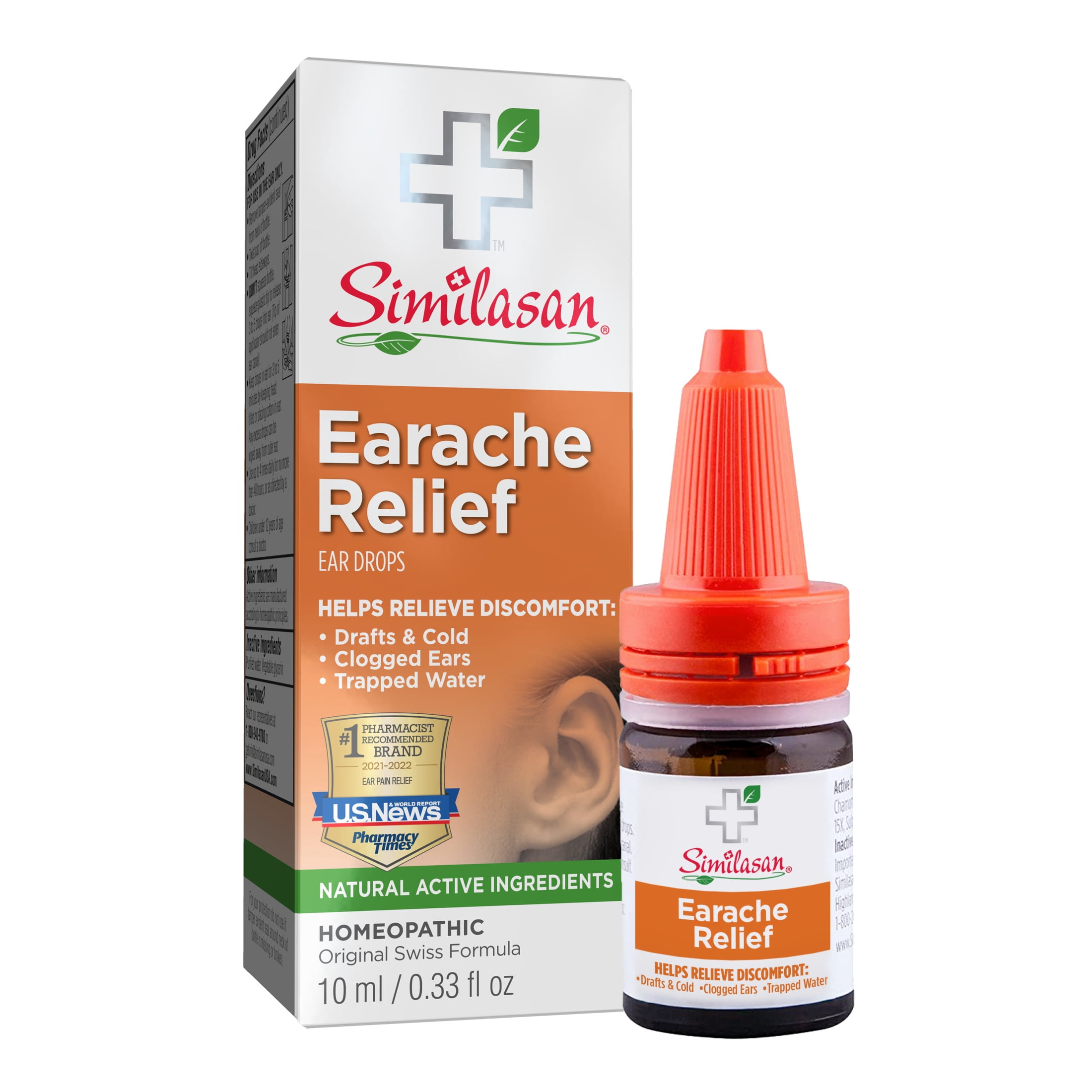 (2 pack) Similasan Earache Relief Homeopathic Ear Drops, 0.33 oz