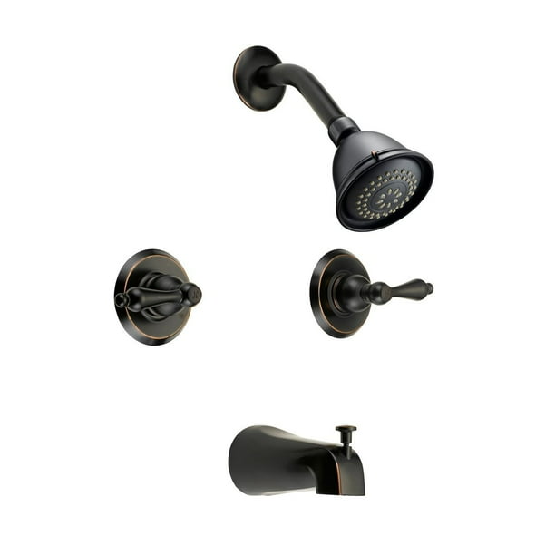 Designers Impressions 654752 Oil Rubbed Bronze Tub Shower Combo Faucet