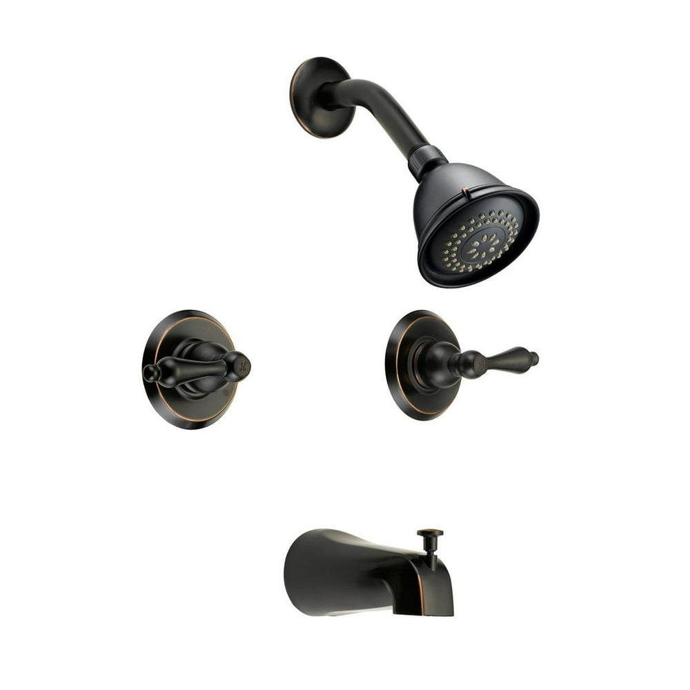 Designers Impressions 654752 Oil Rubbed Bronze Tub Shower Combo Faucet