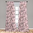 thumbnail image 5 of Ambesonne Hawaii Curtains, Palm Tree Rocky Beach Waves, Pair of 28"x63", Rose Dark Salmon, 5 of 5