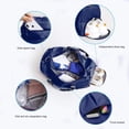 thumbnail image 4 of Dinheiro Bolsa de gimnasio deportiva con bolsa para zapatos Bolsa húmeda Bolsa de lona Bolsa de viaje impermeable para mujeres Hombres Verde militar 29L Azul, 4 of 7