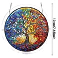 thumbnail image 3 of Lumxatz 7.4 Inch Acrylic Puzzle Window Hanging, Decorative Garden Art for Mom Birthday Gift, Stained Glass Style Home Decor, 3 of 8
