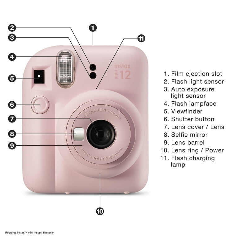 Fujifilm Instax Mini 12 Instant Film Camera ( Blossom Pink
