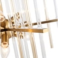 thumbnail image 4 of Woodbridge Lighting Spires 6-Light Metal Chandelier in Brass/Plated Amber, 4 of 5