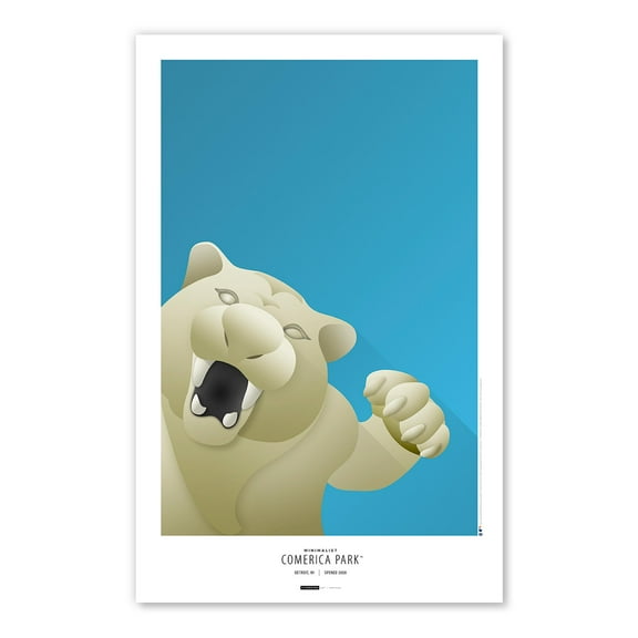 Detroit Tigers Comerica Park 11x17 Minimalist Poster Print
