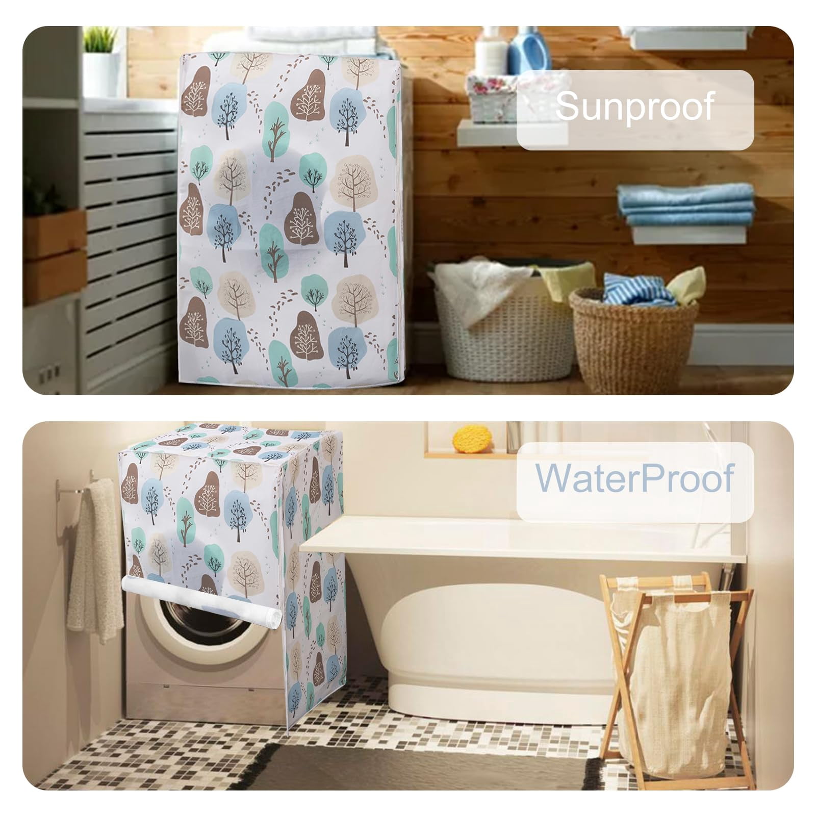 XIHAMA Washing machine cover - Protective cover for tumble dryer, 63x62x85 cm