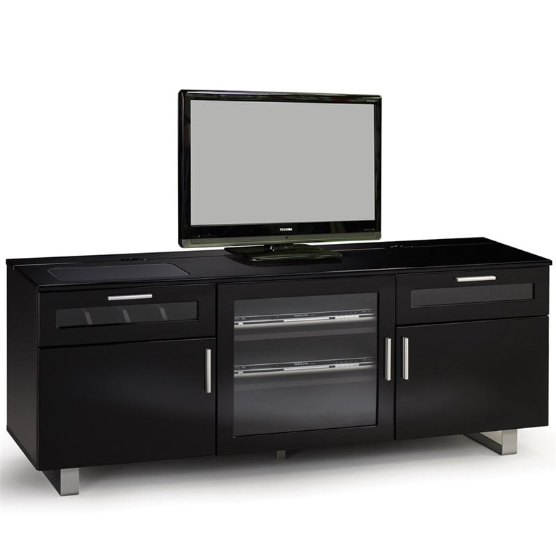 Bowery Hill 60 Tv Stand In Black And Silver Canada Bowery Hill 60 Tv Stand In Black And
