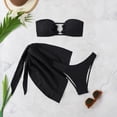 thumbnail image 7 of JoveMarine Women's Push-Up Three-Piece Bikini Set, Sexy Two-Piece Swimsuit with Padded Cups, Enhanced Lift Bikini Sets for Women,Black L, 7 of 7