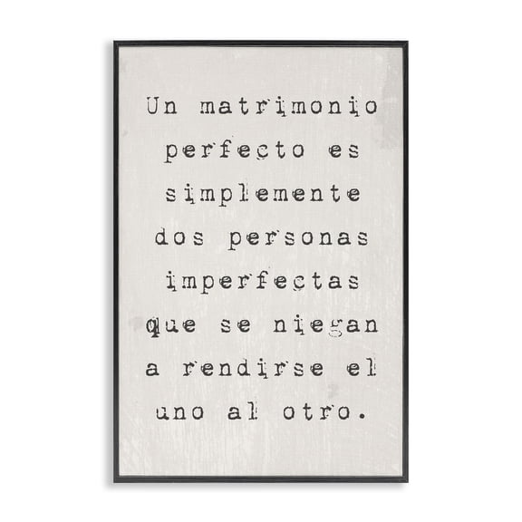 Stupell Industries Rustic Lodge Un Matrimonio Perfecto Black Framed Giclee Art, 12 x 18, by Lil' Rue