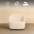 thumbnail image 3 of Ilios Innova | Sillón giratorio Osaka beige tapizado afelpado suave, asiento cómodo y moderno, diseño contemporáneo para sala, recámara u oficina., 3 of 9