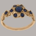 thumbnail image 2 of LBG British Made Traditional Solid 9k Rose Gold Ring with Natural Sapphire Womens Promise Ring - 33 size options - Size 4.25, 2 of 7