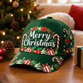 thumbnail image 4 of Green Ajustable Christmas Baseball Hat for Adults, Colorful Xmas Embroidered Novelty Cozy Twill Cotton Cap, Funny Christmas Gifts, 4 of 6