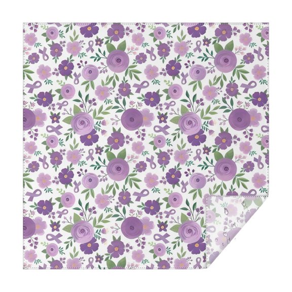 Pioneer Flower Floral Print Pattern Square Tablecloth,Waterproof Square Table Cover,Wipeable Spillproof Washable Table Cover for Home Kitchen Party Decor 42"X42"(107x107cm)