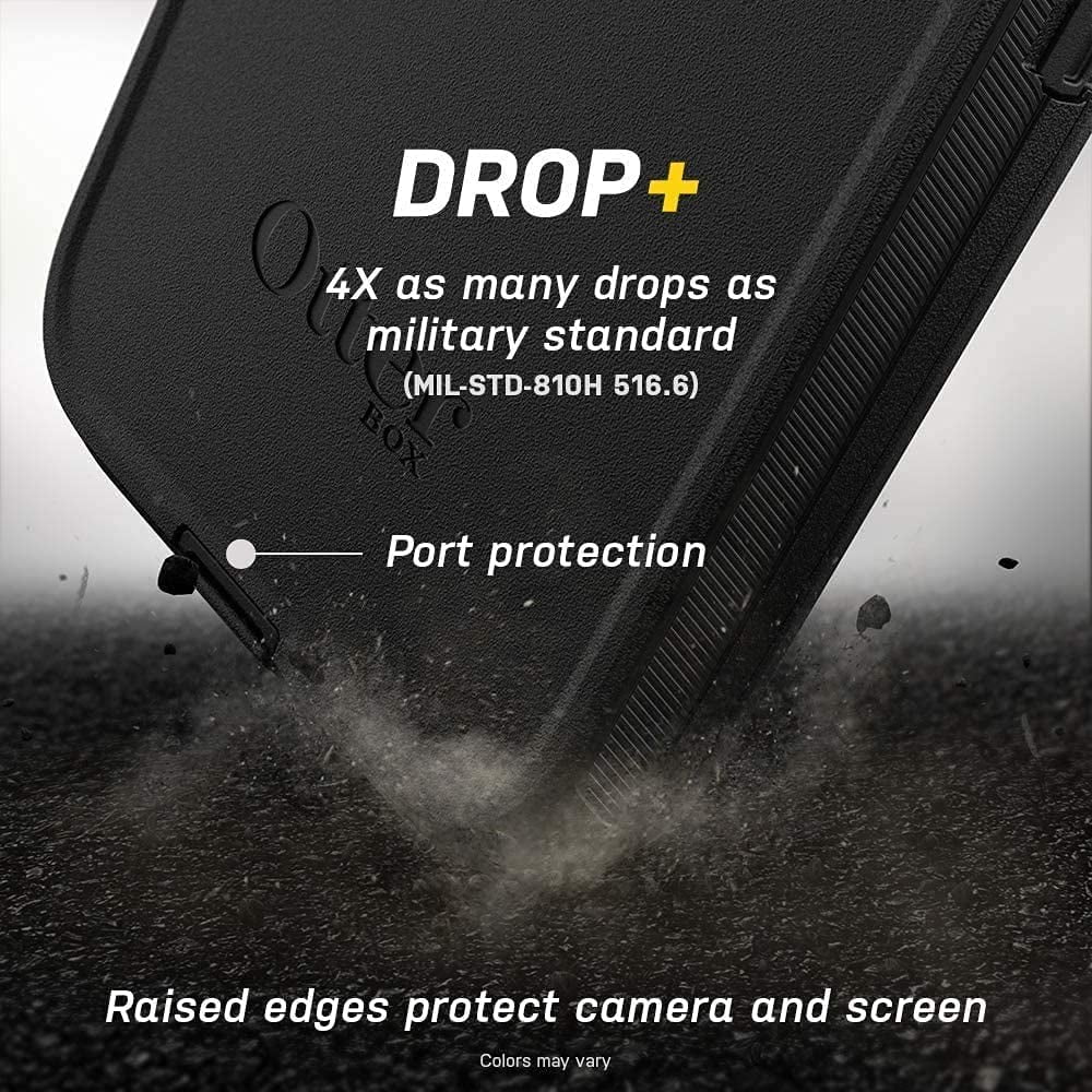 OtterBox Kickstand Rugged Cell Phone Case with Belt-clip holster for Apple iPhone 13 mini, Black
