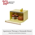 thumbnail image 3 of Yamazaki Home Bread Box, Yellow, Steel + Wood, Supports 22.2 pounds, No Assembly, 3 of 8