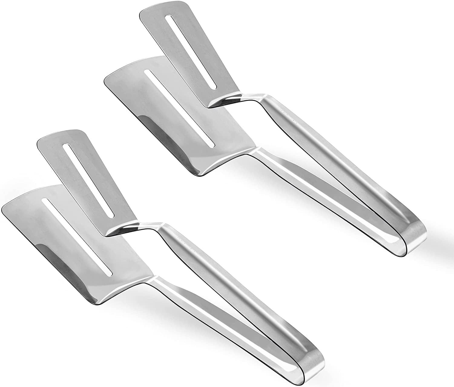 Double Sided Spatula,Tongs for Cooking 10 inch Stainless Steel,Fishing turner. 