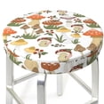 thumbnail image 3 of Haiem Mushrooms Cushion Round Bar Chair Seat Cover Bar Chair Cushion Covers Elastic Washable Bar Chair Cover,Protects from Scratches and Stains-12 inch, 3 of 7